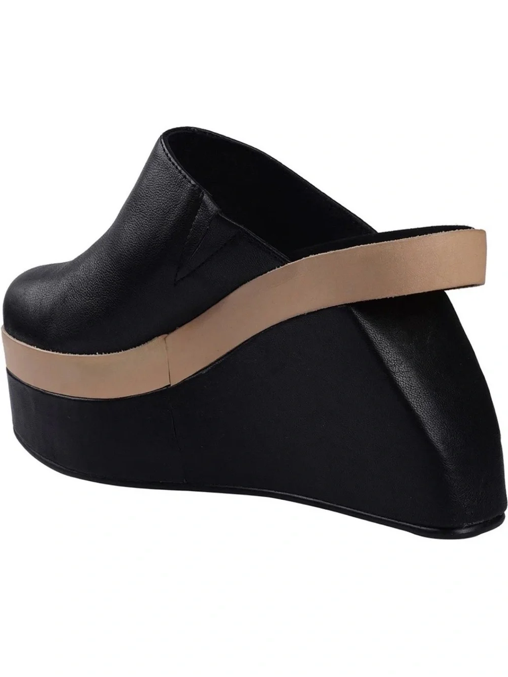 Artisan Black and Tan Platform Mule - Women's Slip-On